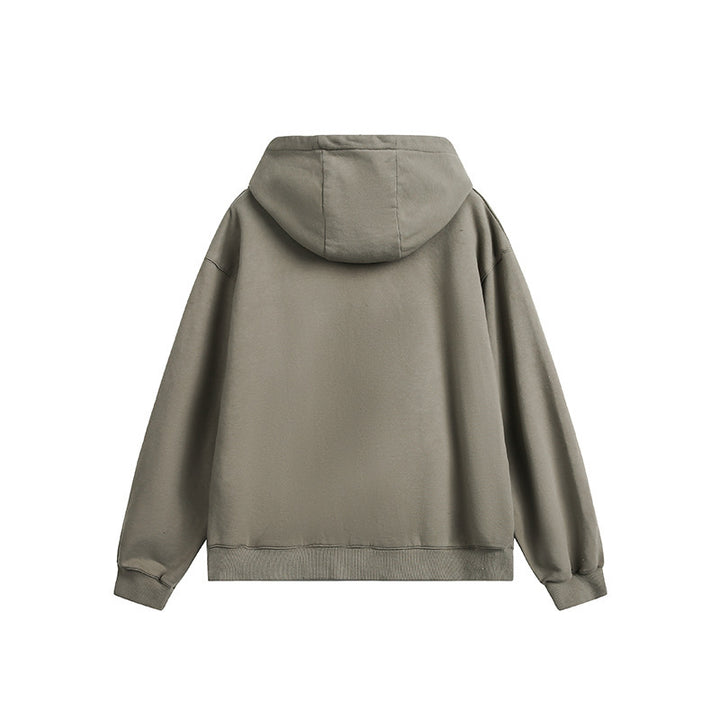 Unisex Oversize-Hoodie mit Distressed-Details, Kängurutasche und gerippten Bündchen Drune