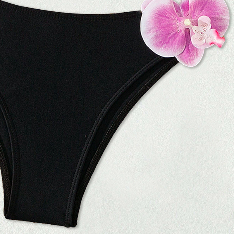 Damen Bandeau-Bikini mit eleganten Orchideen-Akzenten Drune