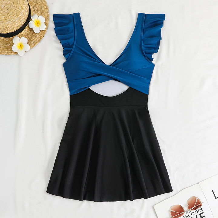 Damen Schwimmanzug mit voluminösen Rüschendetails Drune