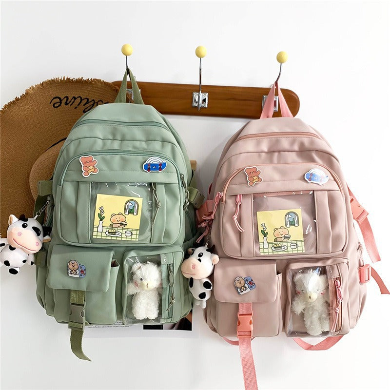 Damen Verspielt Mehrfach-Taschen Rucksack Drune