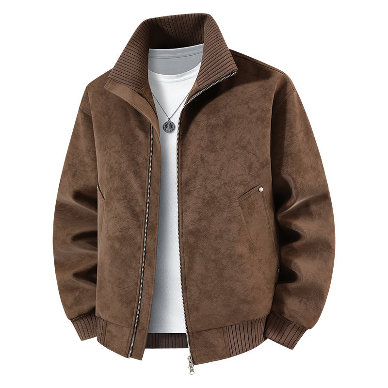 Herren Elegante und stilvolle Kunstlederjacke Drune