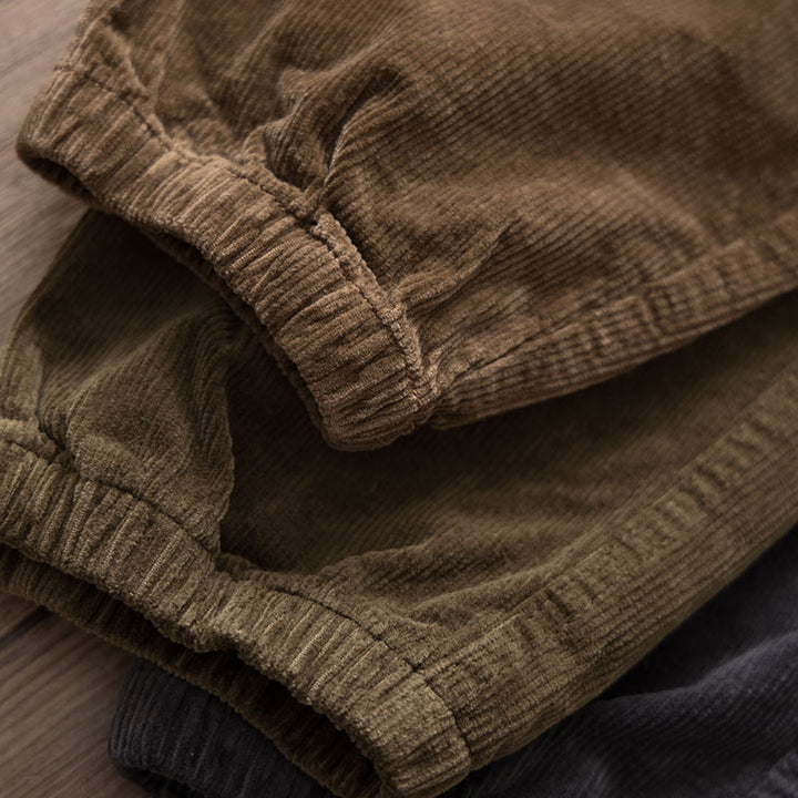 Herren Chino-Joggerhose aus Baumwollmix mit elastischem Bund, Tunnelzug und elastischen Knöchelbündchen Drune