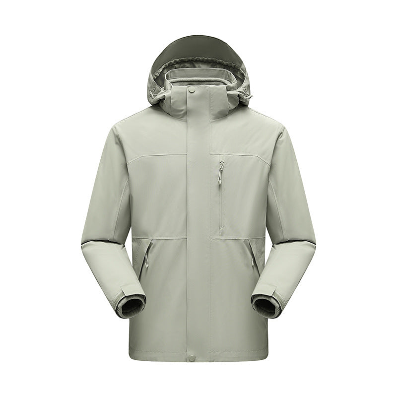 Herren Wasserabweisender Winterparka mit abnehmbarer Kapuze und getapten Nähten Drune