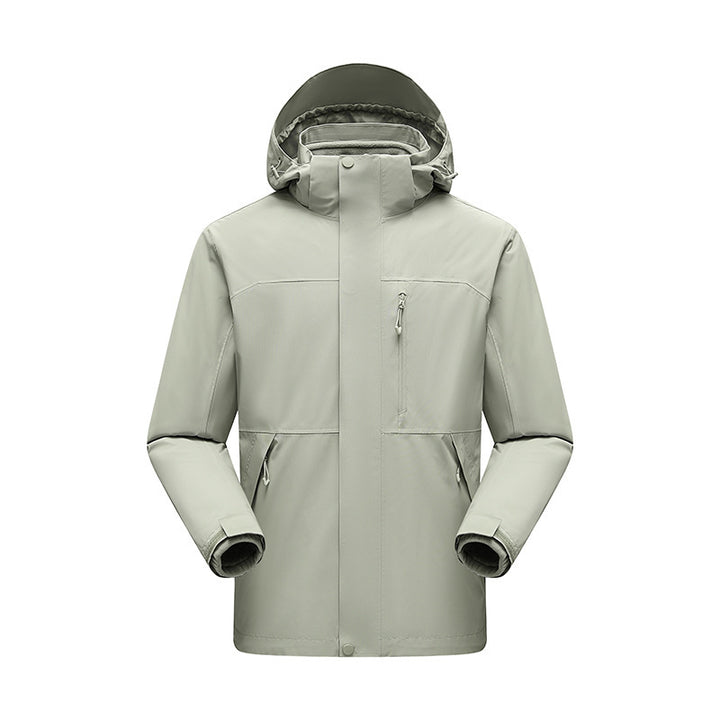 Herren Wasserabweisender Winterparka mit abnehmbarer Kapuze und getapten Nähten Drune