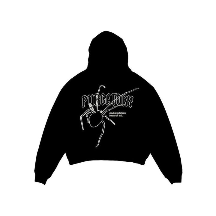 Unisex nan Kapuzensweatshirt mit Used-Frontdruck und Kängurutasche Drune