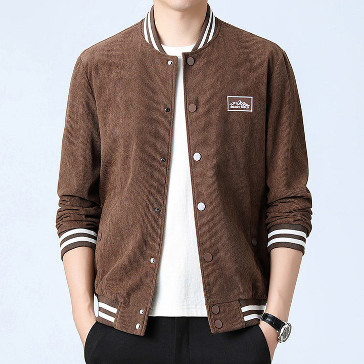 Herren Modische Cordjacke mit Streifen Drune