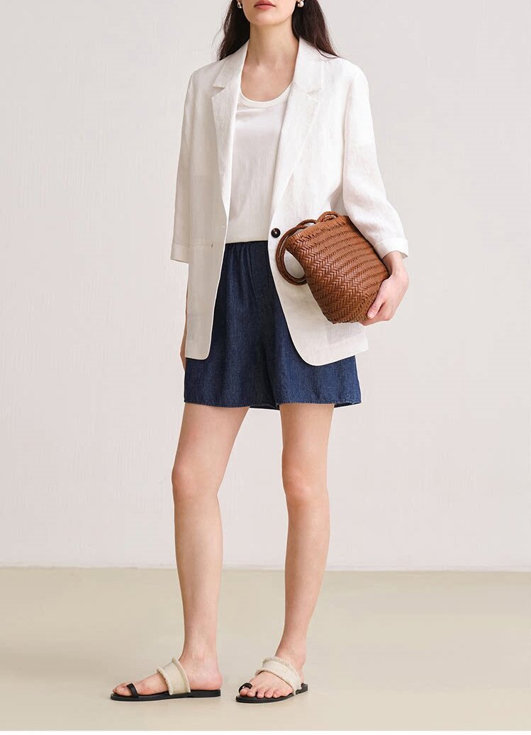 Damen Bequeme und elegante Leinenhose Drune