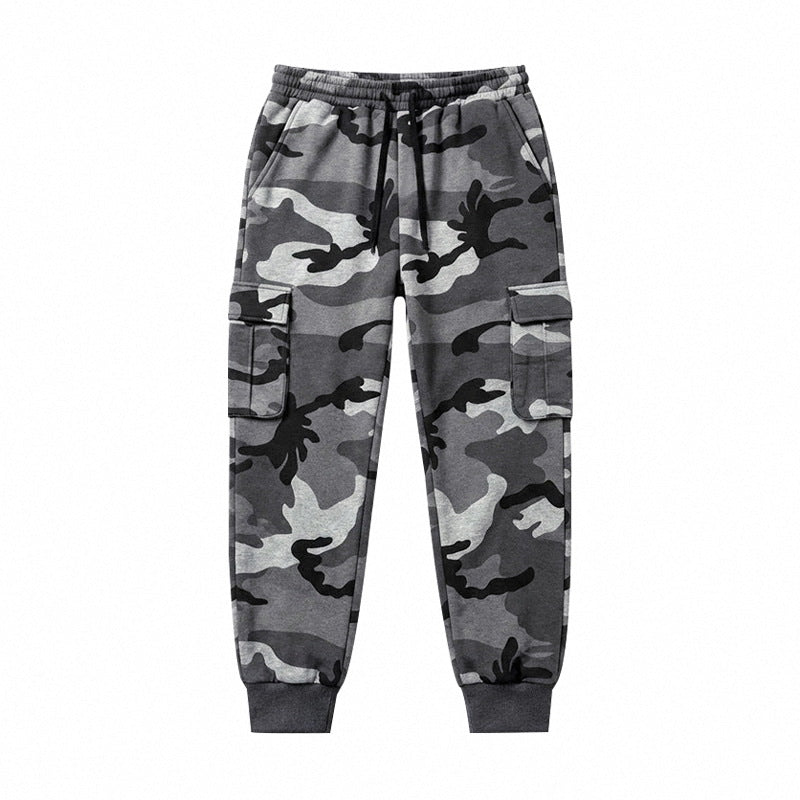 Herren Cargohose im Jogger-Stil mit elastischem Bund, Kordelzug und Mehrfachtaschen Drune