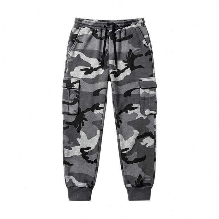 Herren Cargohose im Jogger-Stil mit elastischem Bund, Kordelzug und Mehrfachtaschen Drune