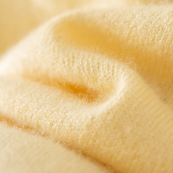 Damen Feinstrick-Pullover mit plüschiger Elefanten-Intarsia und Rippbündchen Drune