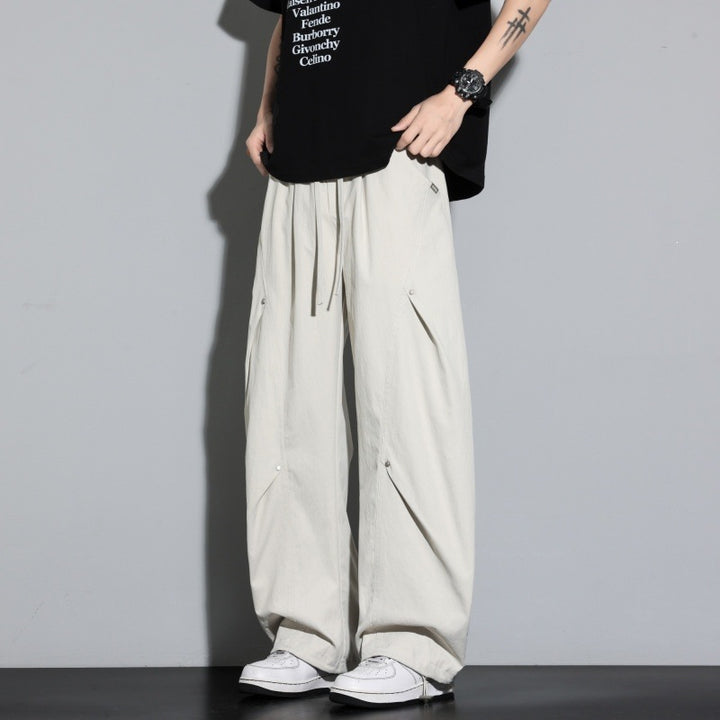 Damen Weite Lagen-Loungehose mit Cargo-Details & elastischem Tunnelzug Drune