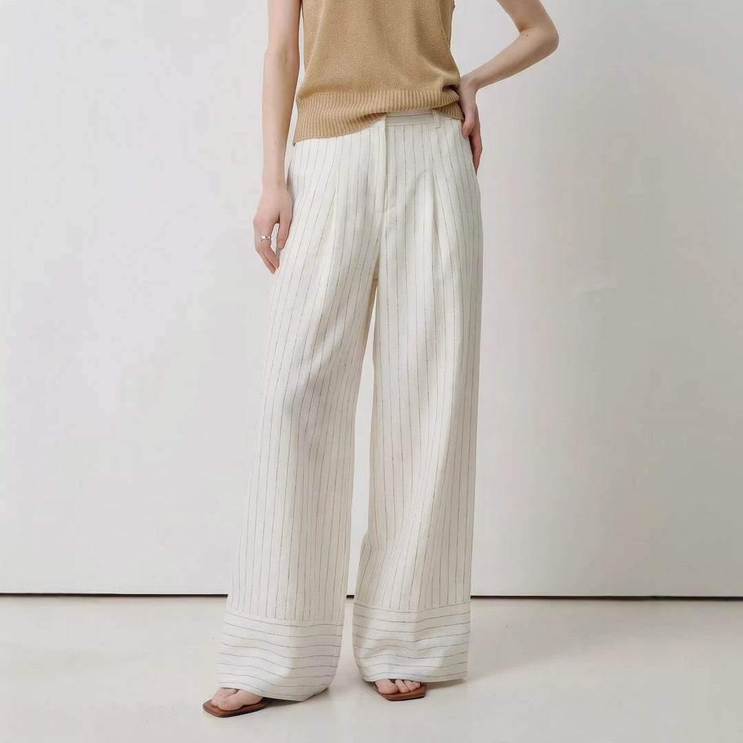 Damen Weite Streifenhose Drune