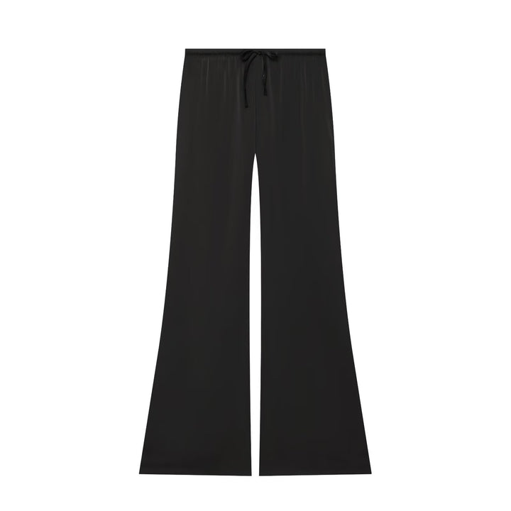 Damen Weite Satin-Hose mit elastischem Tunnelzugbund und Polka-Dot-Muster Drune