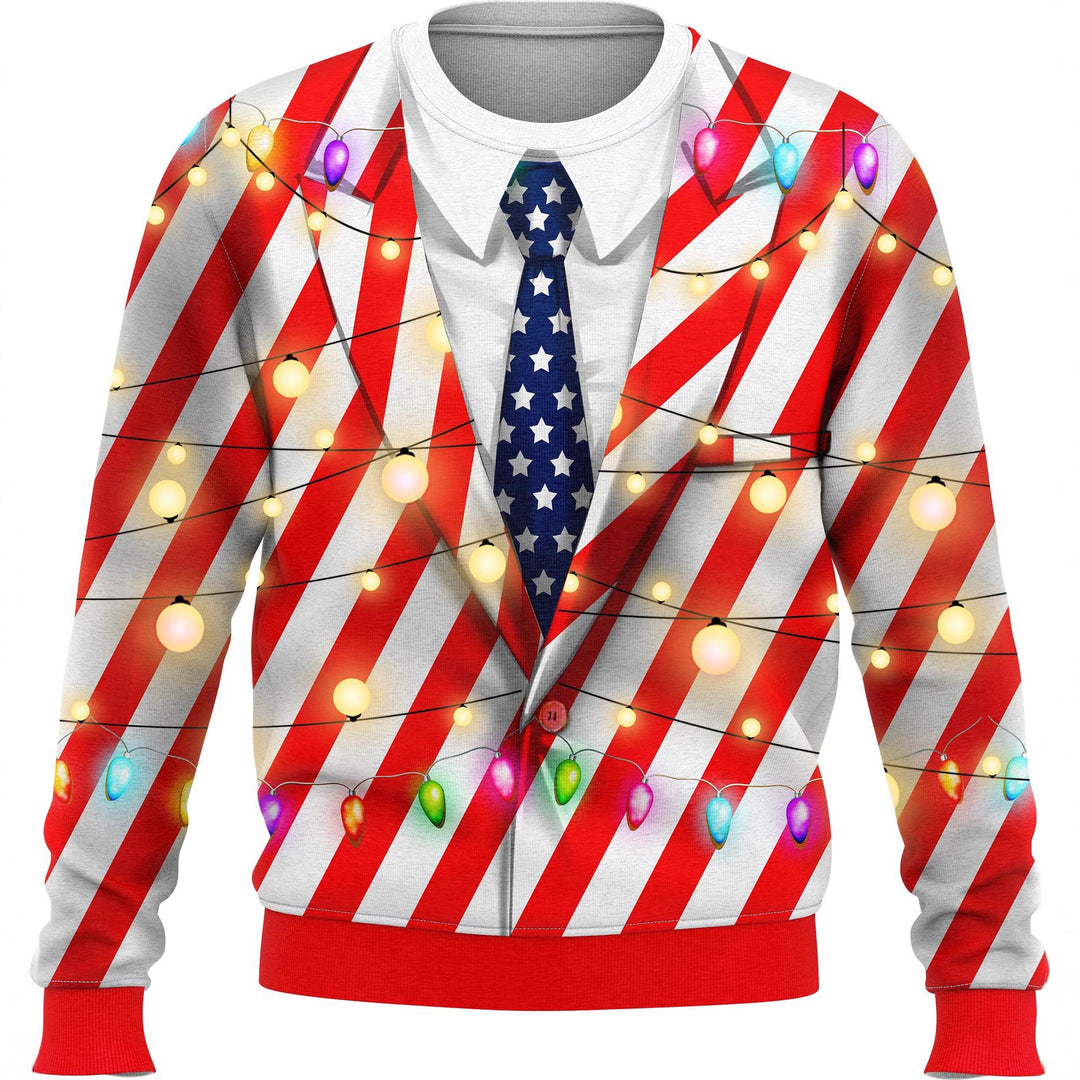 Damen Festlicher Weihnachts-Pullover im Anzug-Stil Drune