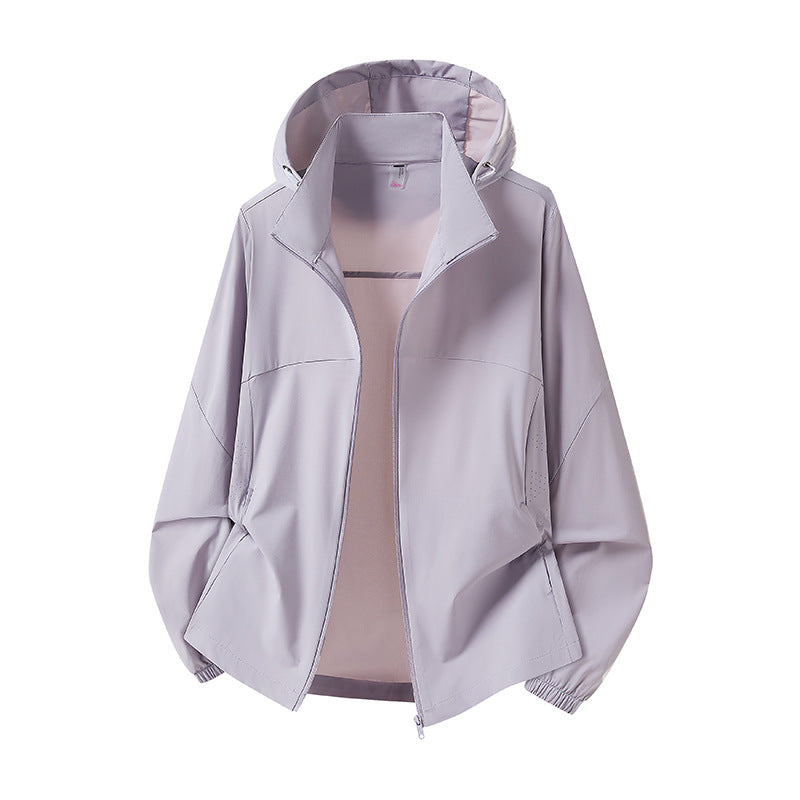 Herren Leichte Kapuzen-Regenjacke mit atmungsaktivem Softshell-Material und elastischen Bündchen Drune