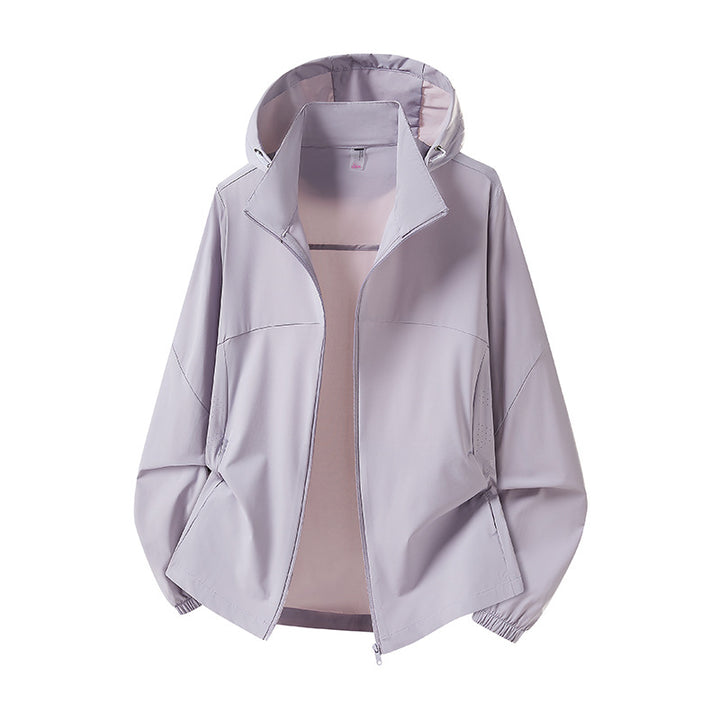Herren Leichte Kapuzen-Regenjacke mit atmungsaktivem Softshell-Material und elastischen Bündchen Drune