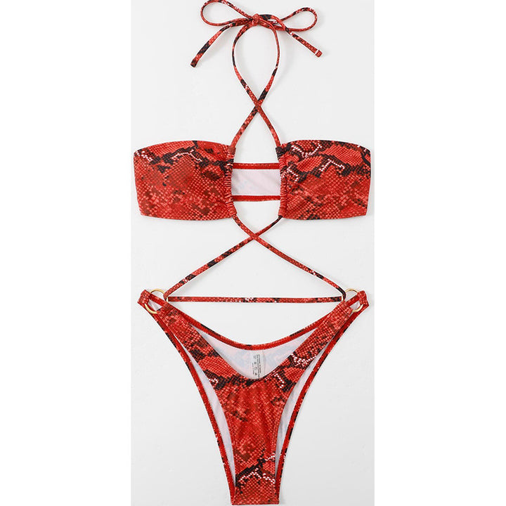 Damen Bandeau-Bikini mit raffinierten Schnittführungen Drune