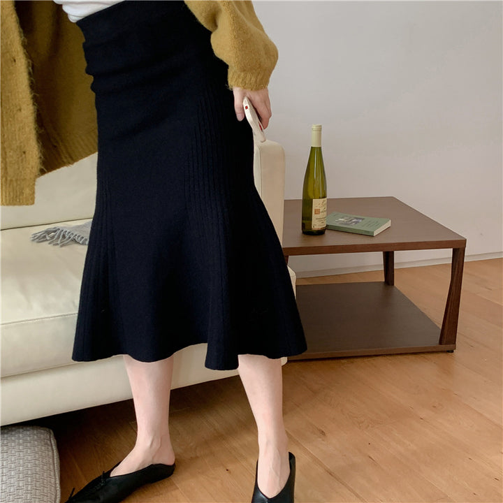 Damen Eleganter Plissee-Midirock Drune