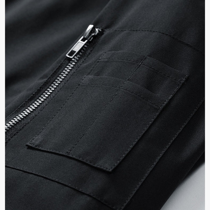 Herren Leichte Bomberjacke im minimalistischen Utility-Look mit Ärmeltasche & Rippbündchen Drune