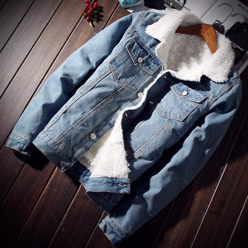 Herren modische Overshirt Jacke mit Fleece-Innenfutter Drune