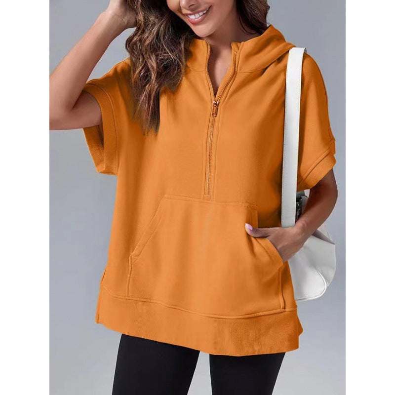 Damen Lässiger Kapuzenpullover mit Reißverschluss und praktischen Taschen Drune