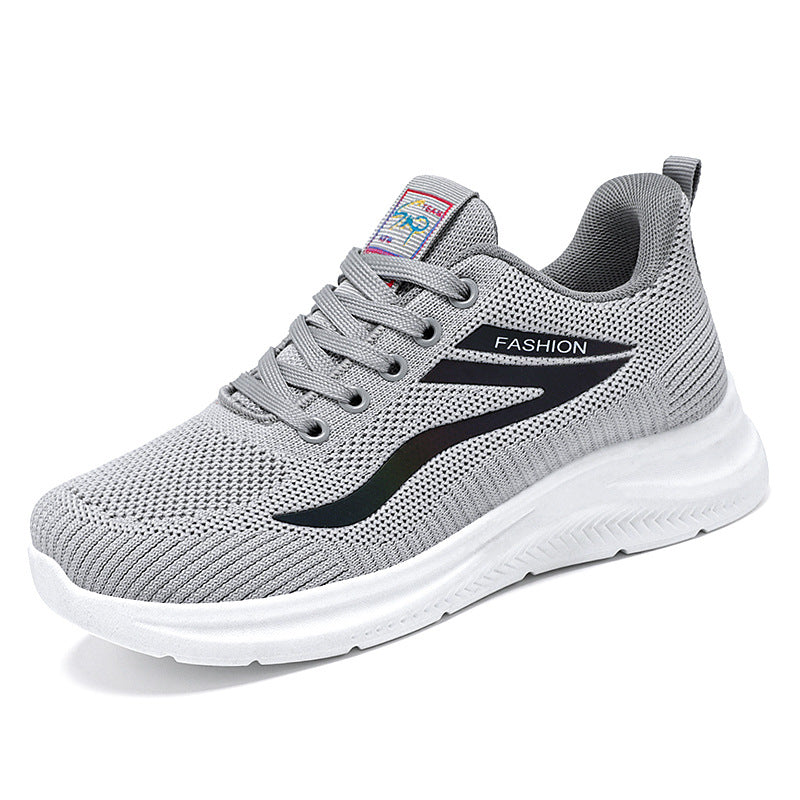 Damen nan ultraleichter Strick-Fitness-Sneaker mit nahtlosem Atmungsnetz, stoßdämpfender EVA-Wabenlaufsohle und verstärkter Zehenkappe Drune