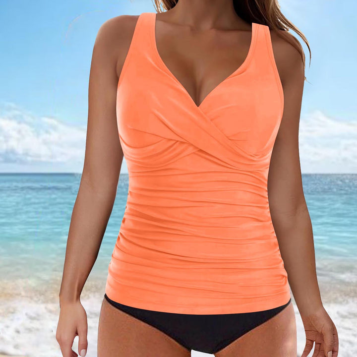 Damen Tankini-Oberteil mit raffiniertem Wickeldesign Drune