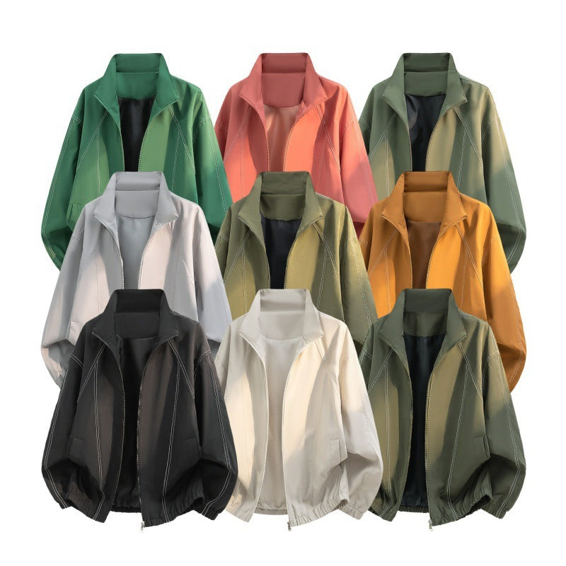 Damen Freizeitjacke mit hohem Kragen und Gummizug Drune