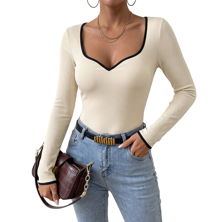 Damen Moderner Body mit V-Ausschnitt Drune