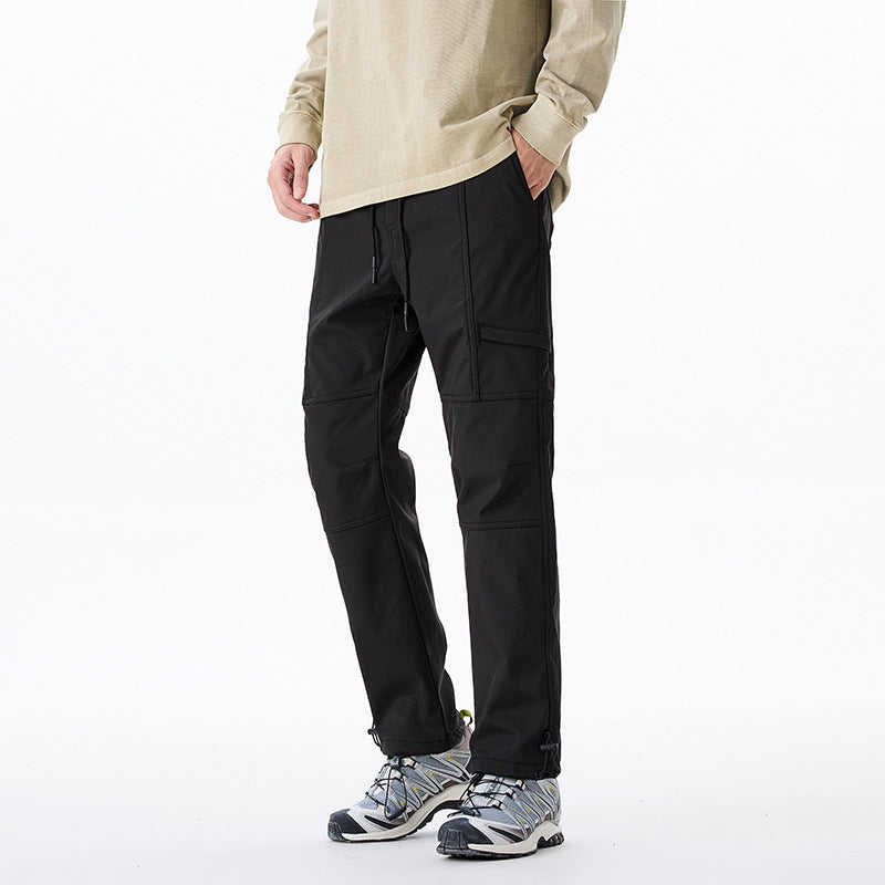 Herren Trekking-Cargohose mit Tunnelzugbund, vorgeformten Kniepaneelen und verstellbarem Saum Drune