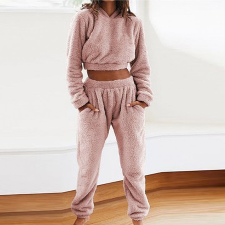 Damen kuscheliges Lounge-Set aus weichem Fleece Drune