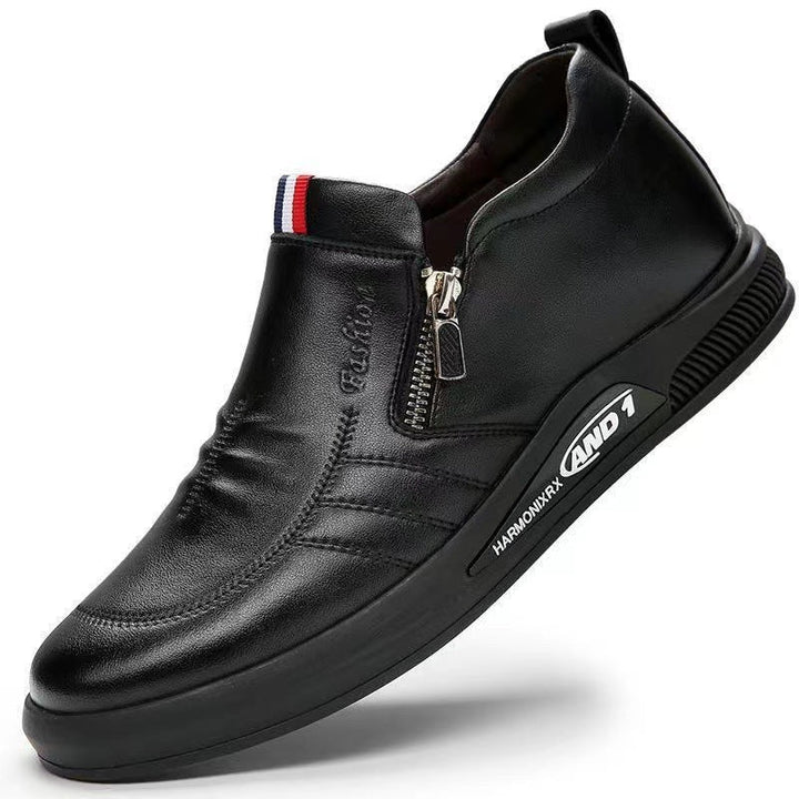 Herren Elegante und komfortable Leder-Slipper mit Reißverschluss Drune