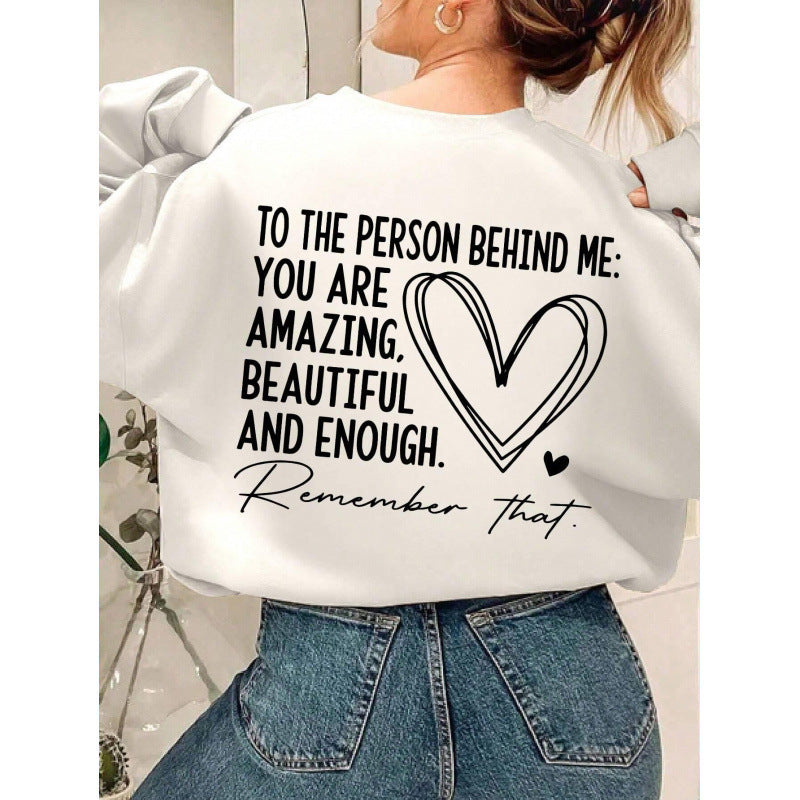 Damen Sweatshirt mit inspirierendem Motiv und lässiger Passform Drune