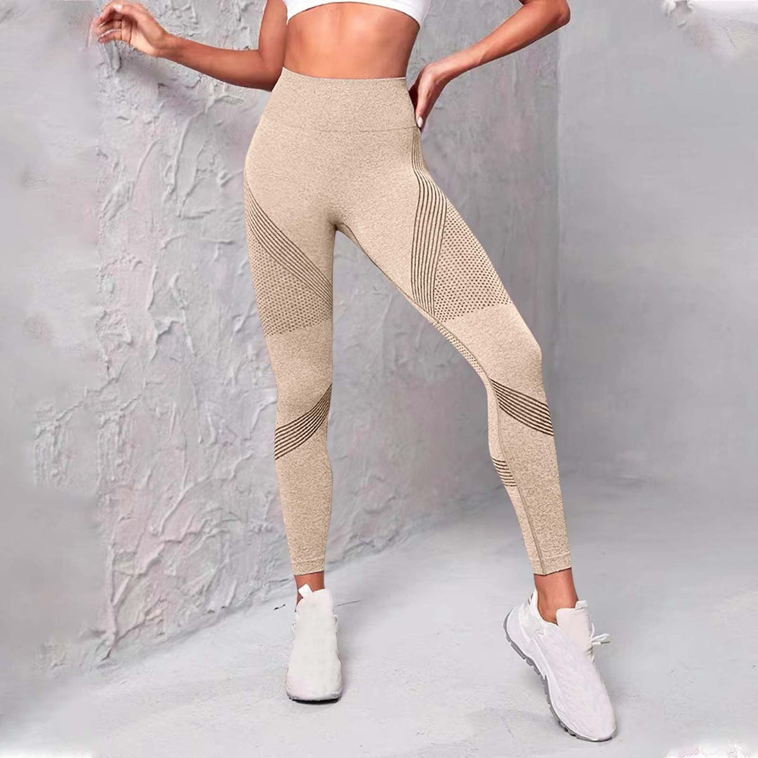 Damen Funktionsleggings mit atmungsaktivem Design und strukturierten Einsätzen Drune