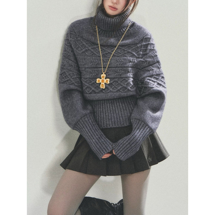 Damen Strickpullover mit Oversized-Schnitt und Rollkragen Drune