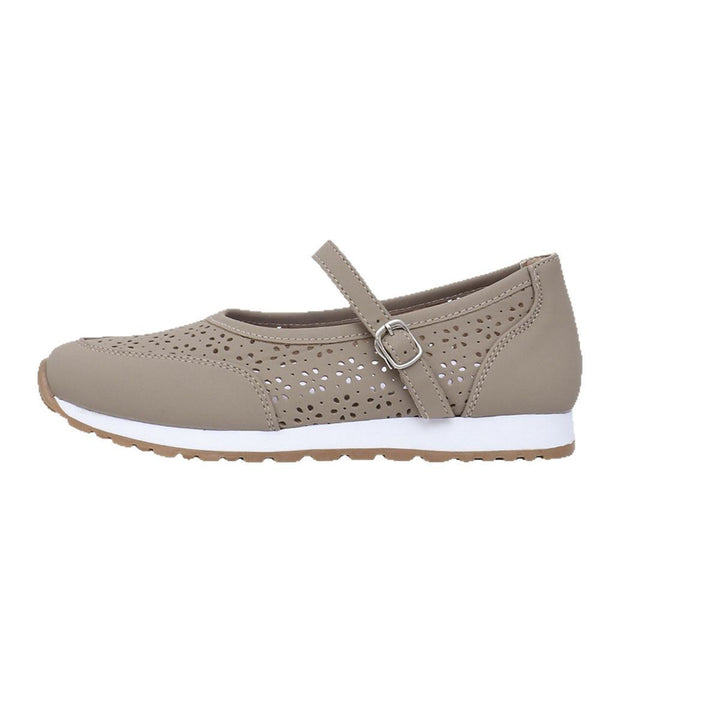 Damen Perforierte Mary-Jane-Sneaker mit verstellbarem Riemen Drune