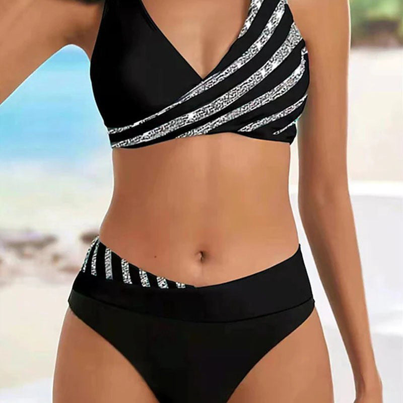Damen Sportlicher Bikini mit asymmetrischem Schnitt und modernem Design Drune
