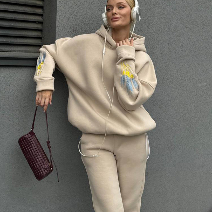 Damen Sportliches Set aus Hoodie und Jogginghose Drune