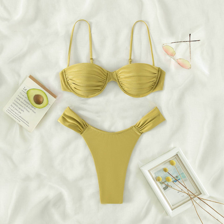 Damen Balconette Bikini mit Rüschendetails Drune