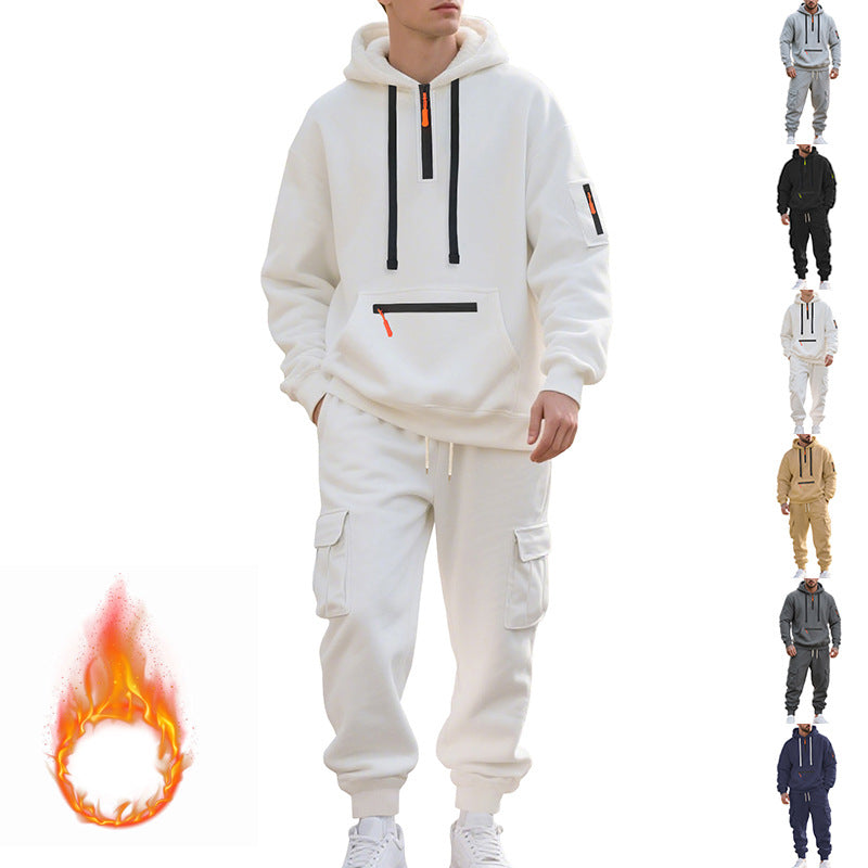 Herren Sportliches Cargo-Set mit Kapuzenpullover und praktischen Taschen Drune