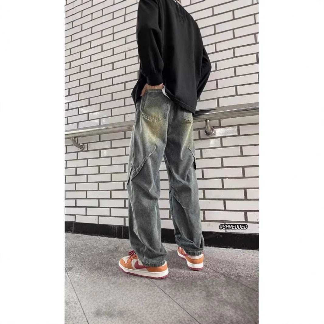 Herren Weitgeschnittene Cargo-Jeans Drune