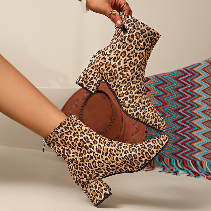 Damen Modische Stiefeletten mit schickem Blockabsatz und praktischem Reißverschluss Drune