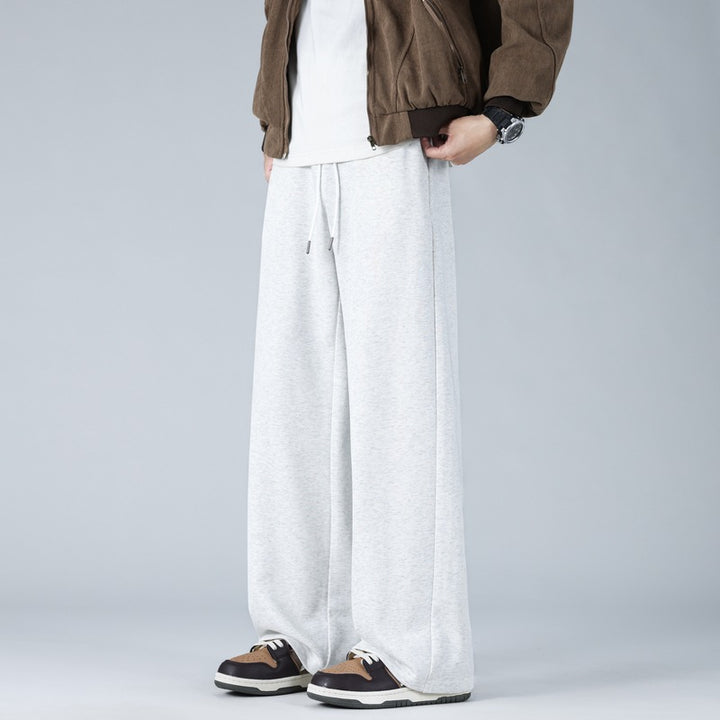 Herren Weite Oversize-Baggy-Loungehose mit Tunnelzugbund und fließender Jersey‑Qualität Drune