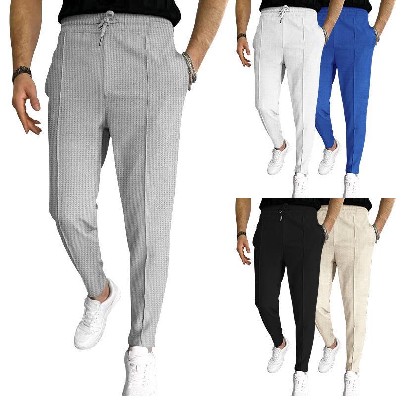Herren nan tapered Freizeithose mit Tunnelzugbund, Bügelfalte und seitlichen Eingrifftaschen Drune