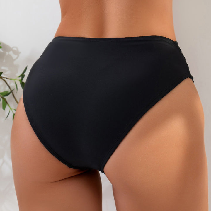 Damen Hochtaillierte Badehose mit eleganter Raffung Drune