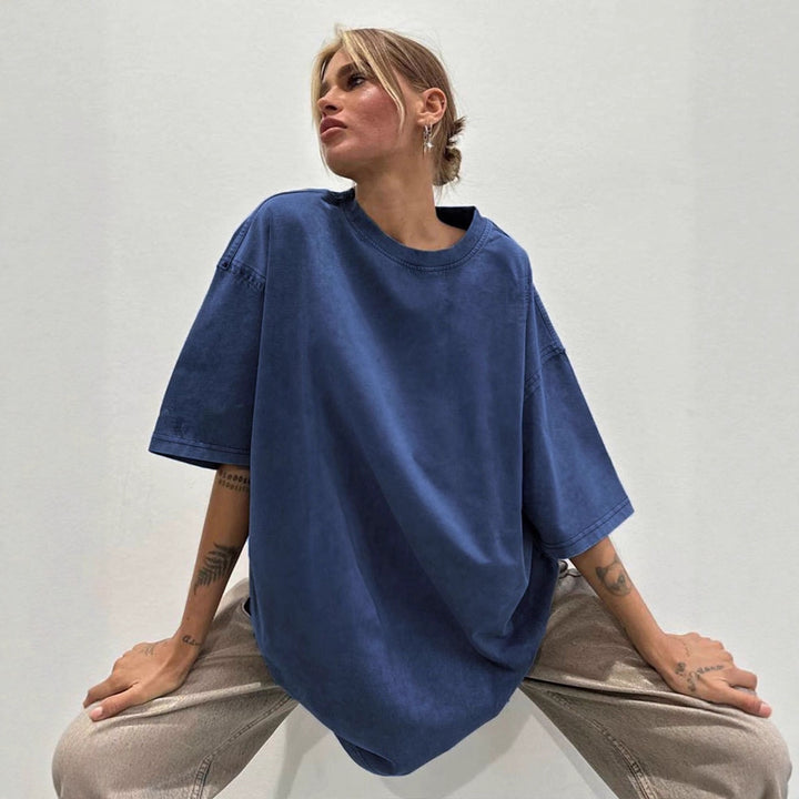Damen Oversized T-Shirt aus hochwertiger Baumwolle Drune