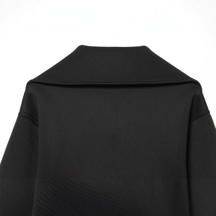 Damen Cropped-Boxy-Jacke mit übergroßem Funnelkragen und verdecktem Reißverschluss Drune