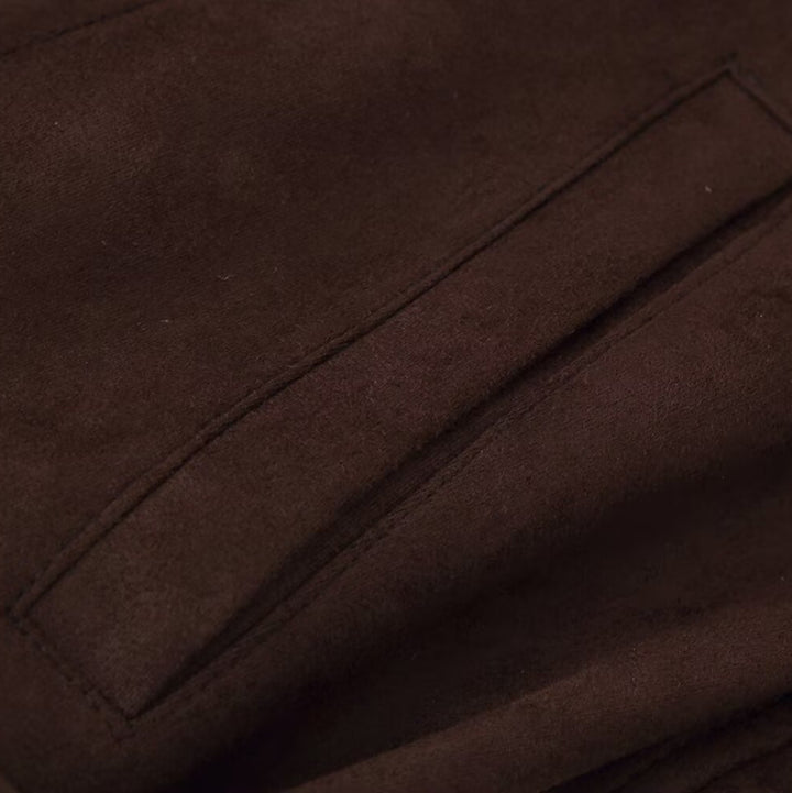 Damen elegante Oversized-Bomberjacke mit Taillengürtel Drune