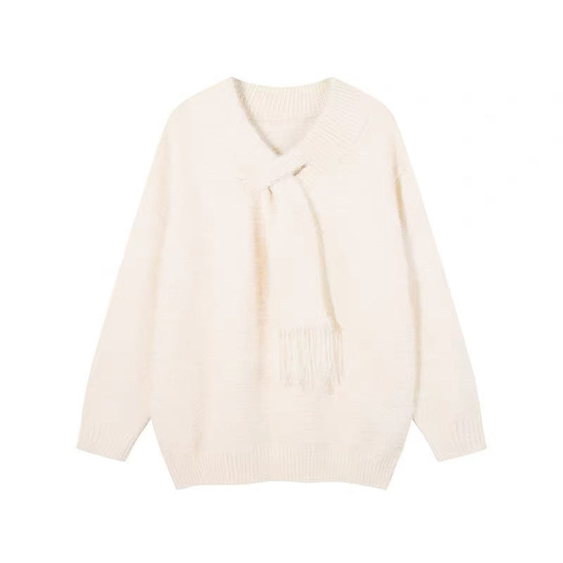 Damen Bequemer Grobstrickpullover Drune