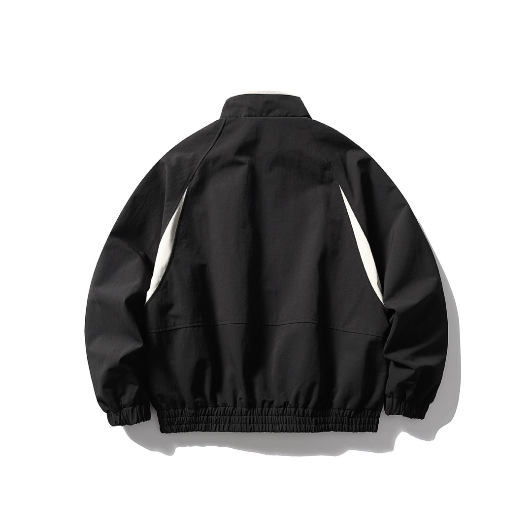 Herren Oversize Bomberjacke mit Stehkragen, Raglanärmeln und elastischem Saum Drune